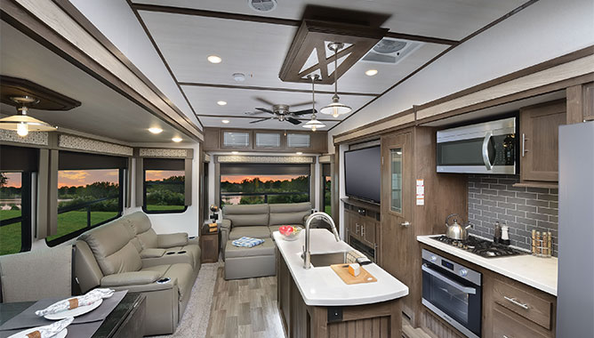 rear living room travel trailers